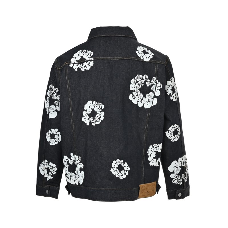 Denim Tears Cotton Wreath Black Denim Jacket view