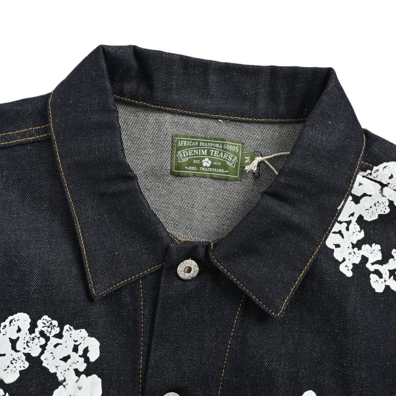 Denim Tears Cotton Wreath Black Denim Jacket view
