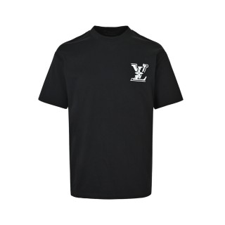 Louis Vuitton LV Logo Black Short Sleeve T-Shirt view 7