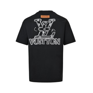 Louis Vuitton LV Logo Black Short Sleeve T-Shirt view 9