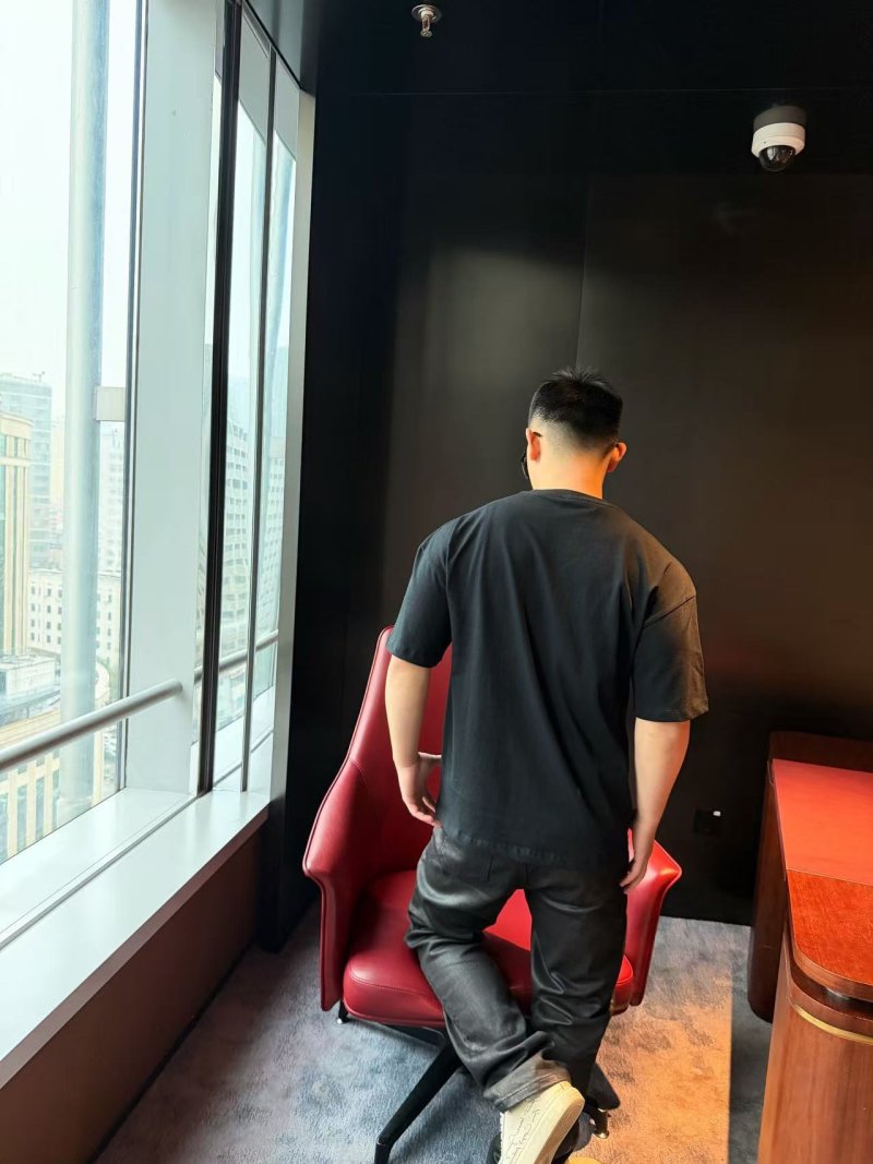 Celine Navy Embroidered Logo T-Shirt view