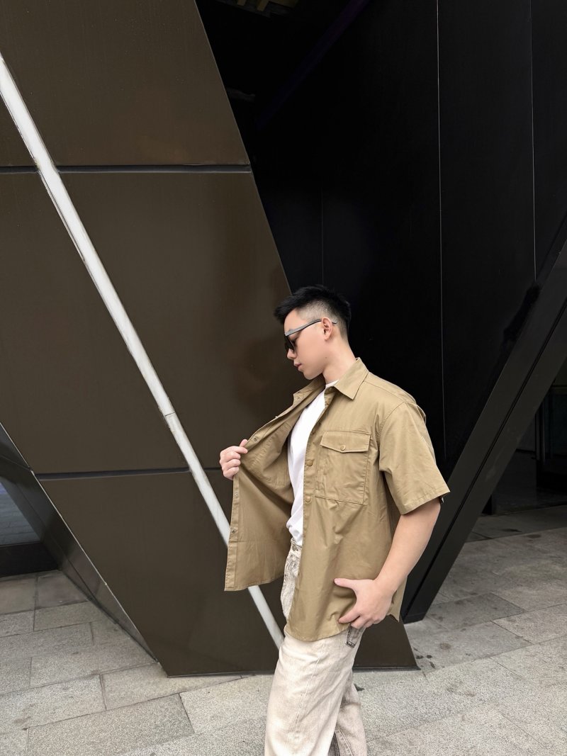 Khaki Short Sleeve Utility Shirt view