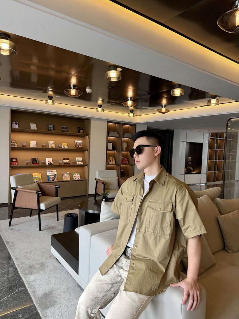 Khaki Short Sleeve Utility Shirt view