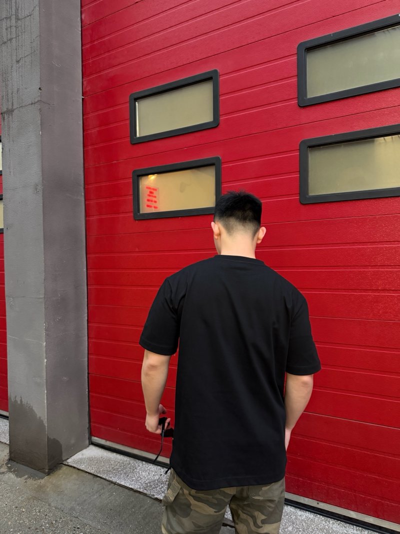 Black Short Sleeve T-Shirt with Chest Logo view