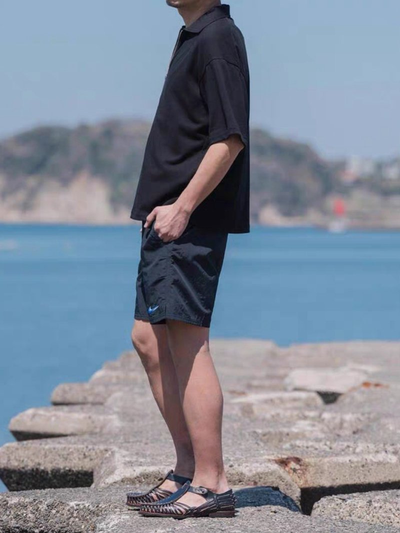 Nike Black Swoosh Shorts view