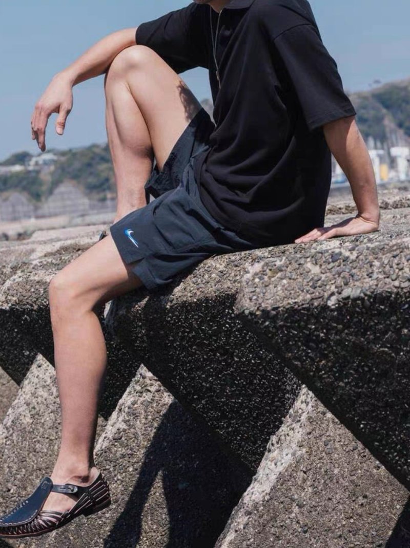 Nike Black Swoosh Shorts view
