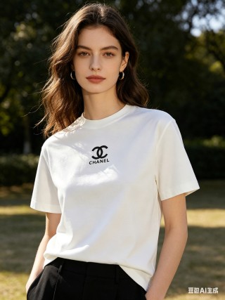 Chanel Logo White T-Shirt view 2