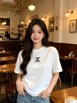 Chanel Logo White T-Shirt view 3
