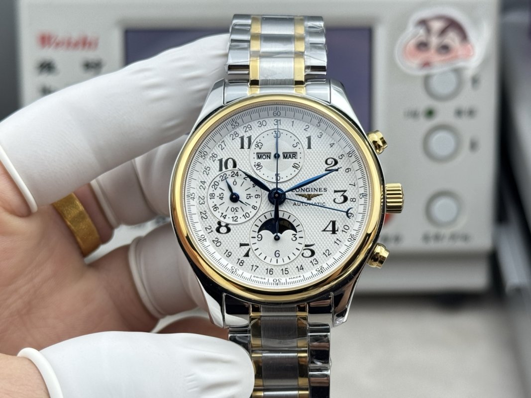 Longines Master Moon Phase Chronograph Two-Tone Watch 42mm