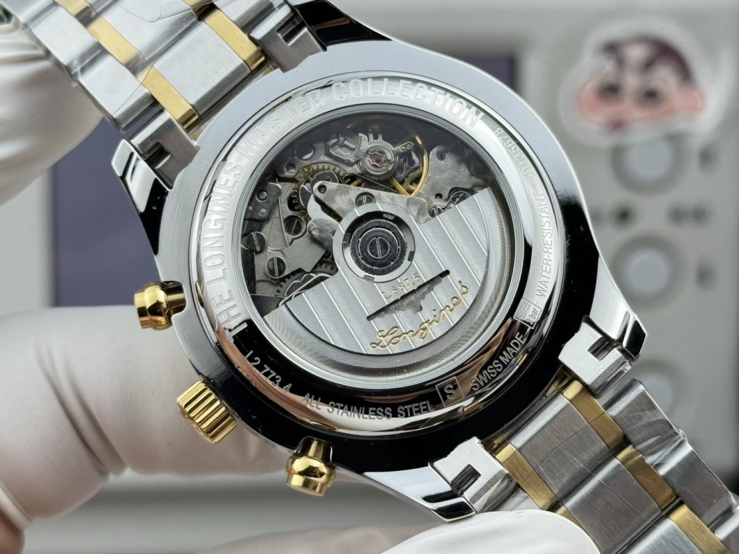 Longines Master Moon Phase Chronograph Two-Tone Watch 42mm view