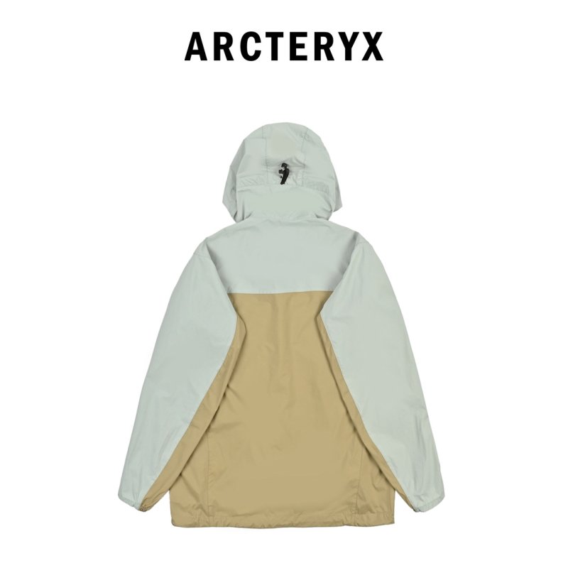 Colorblock Oversized Windbreaker Jacket - Sage/Olive view