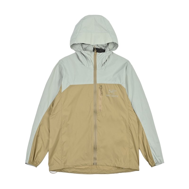 Colorblock Oversized Windbreaker Jacket - Sage/Olive view
