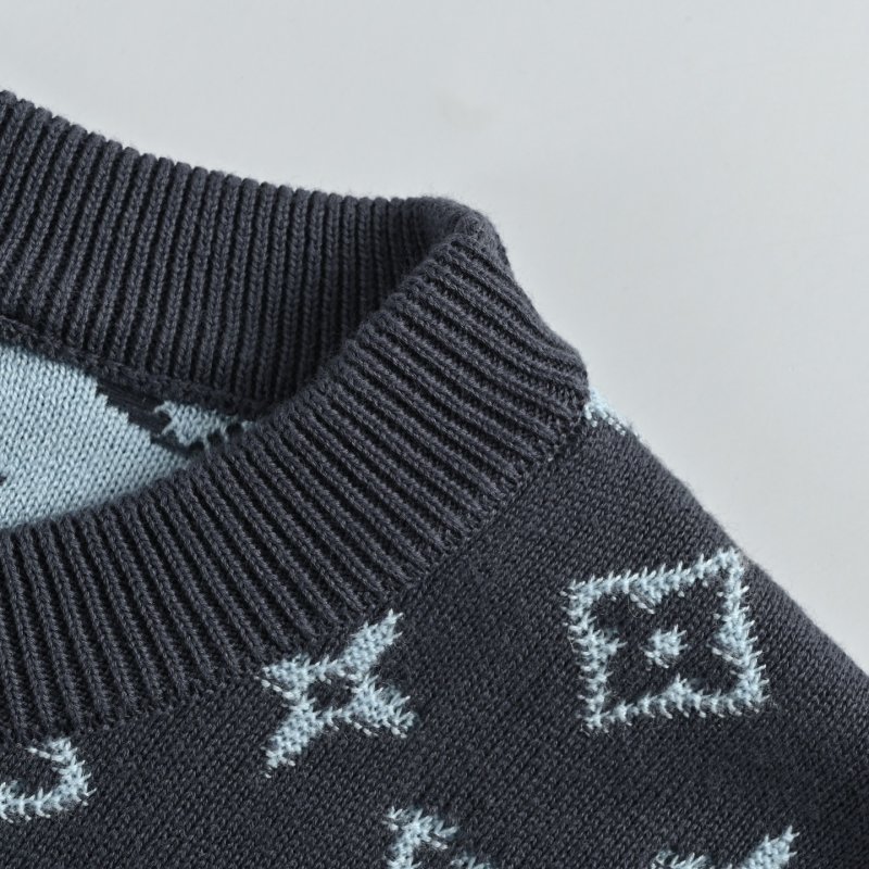 Louis Vuitton Monogram Knit Sweater Grey view