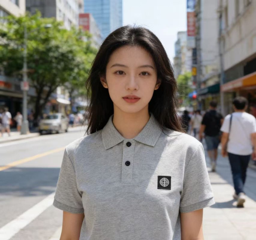 Stone Island Compass Polo Shirt Light Grey view