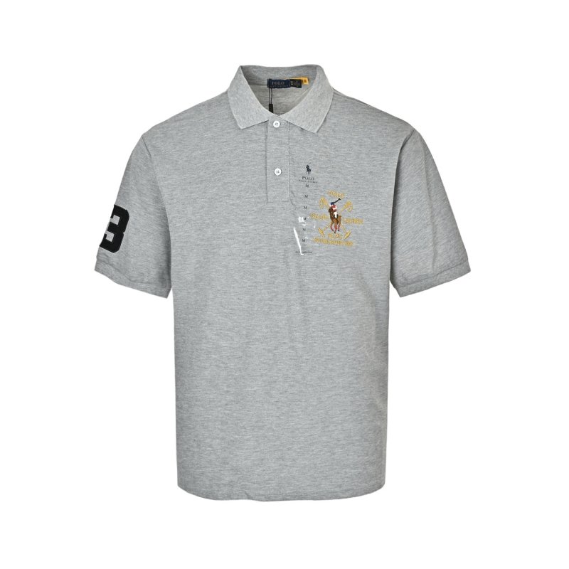 Polo Ralph Lauren Women's Grey Embroidered Polo Shirt view