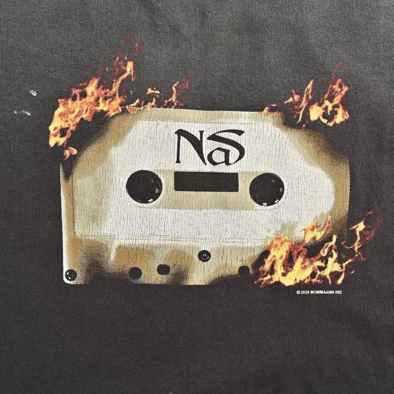 Nas Fire Graphic Black T-Shirt view
