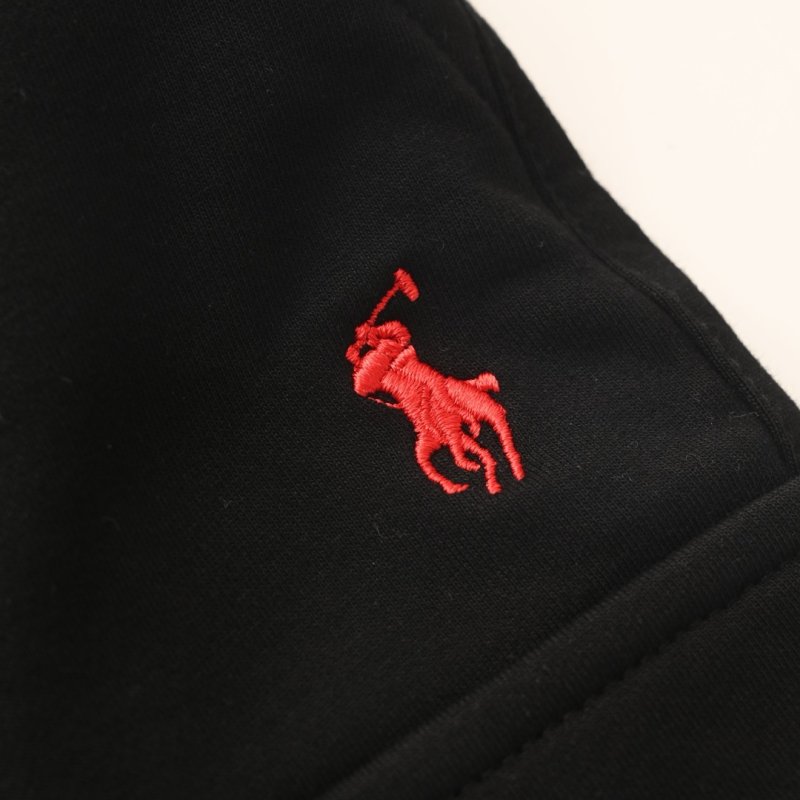 Ralph Lauren RL Embroidered Pocket Black Shorts view