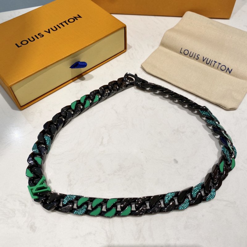 Louis Vuitton Chain Links Patches Green Black Bracelet view