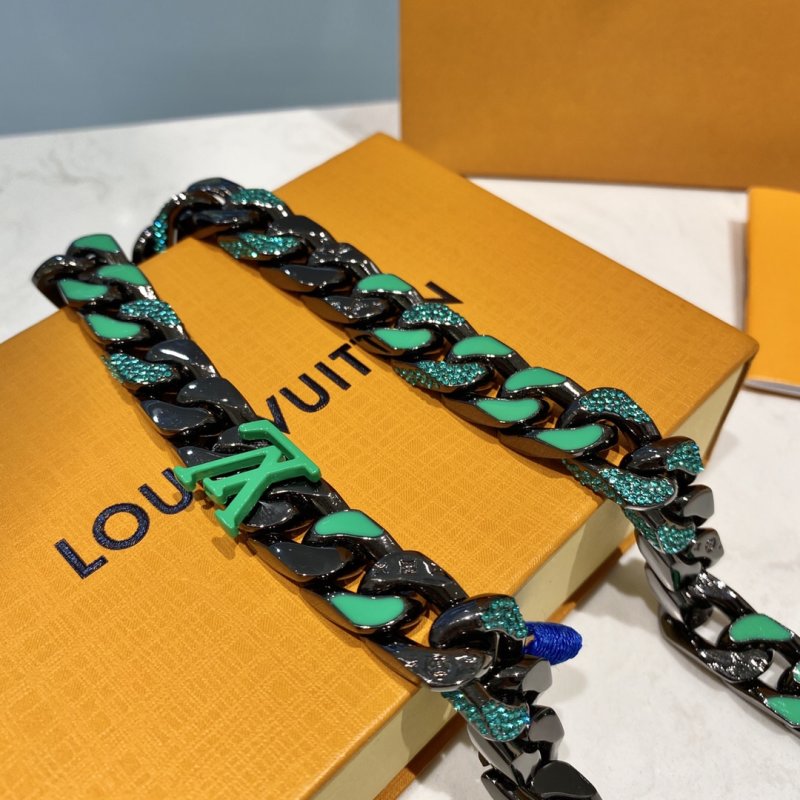 Louis Vuitton Chain Links Patches Green Black Bracelet view