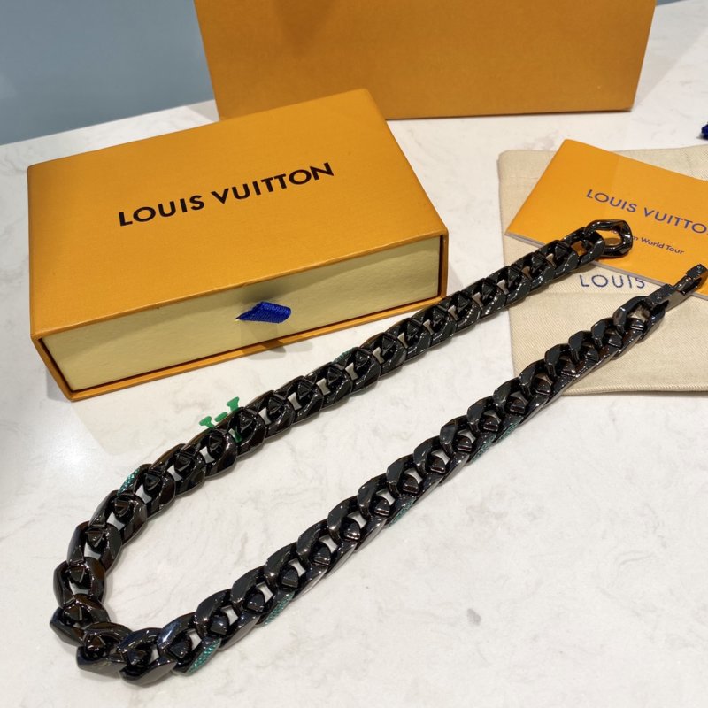 Louis Vuitton Chain Links Patches Green Black Bracelet view