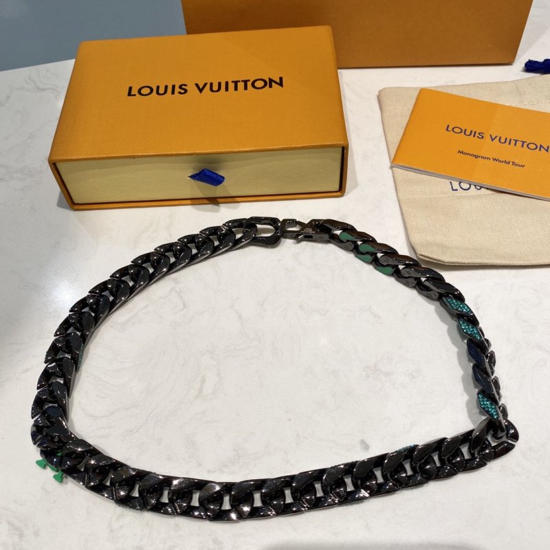 Louis Vuitton Chain Links Patches Green Black Bracelet view