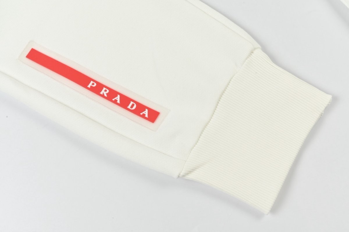 Prada White Logo Jogger Pants view