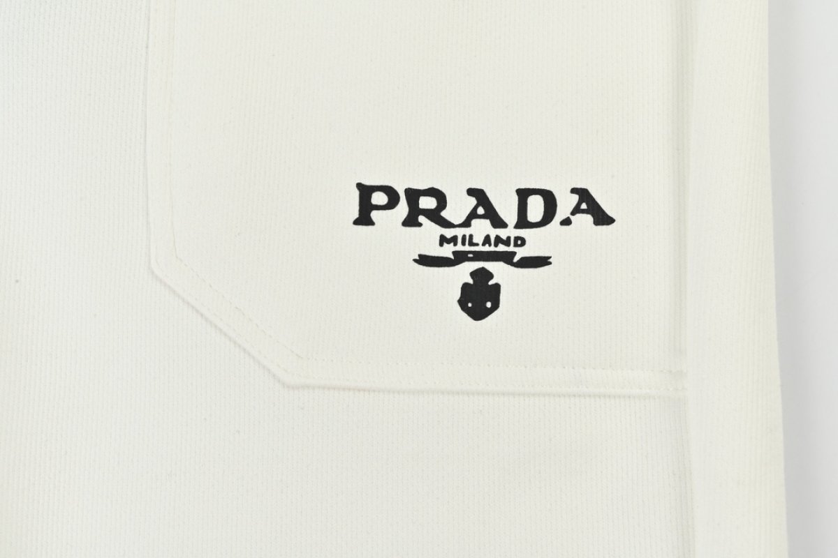 Prada White Logo Jogger Pants view