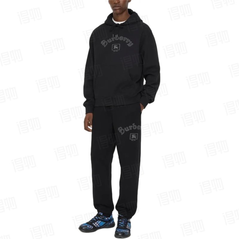 Burberry Black Logo Sweatpants