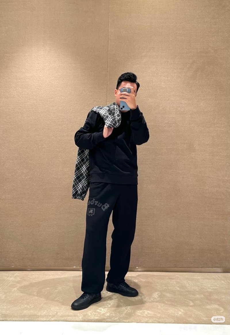 Burberry Black Logo Sweatpants view