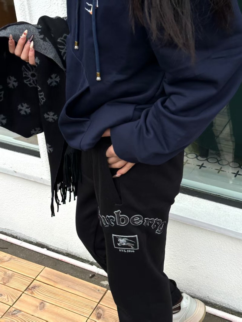 Burberry Black Logo Sweatpants view