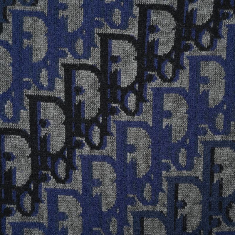 Dior Monogram Knit Cardigan Navy & Grey view