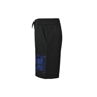 Black Embroidered Dragon Shorts with Drawstring view 8