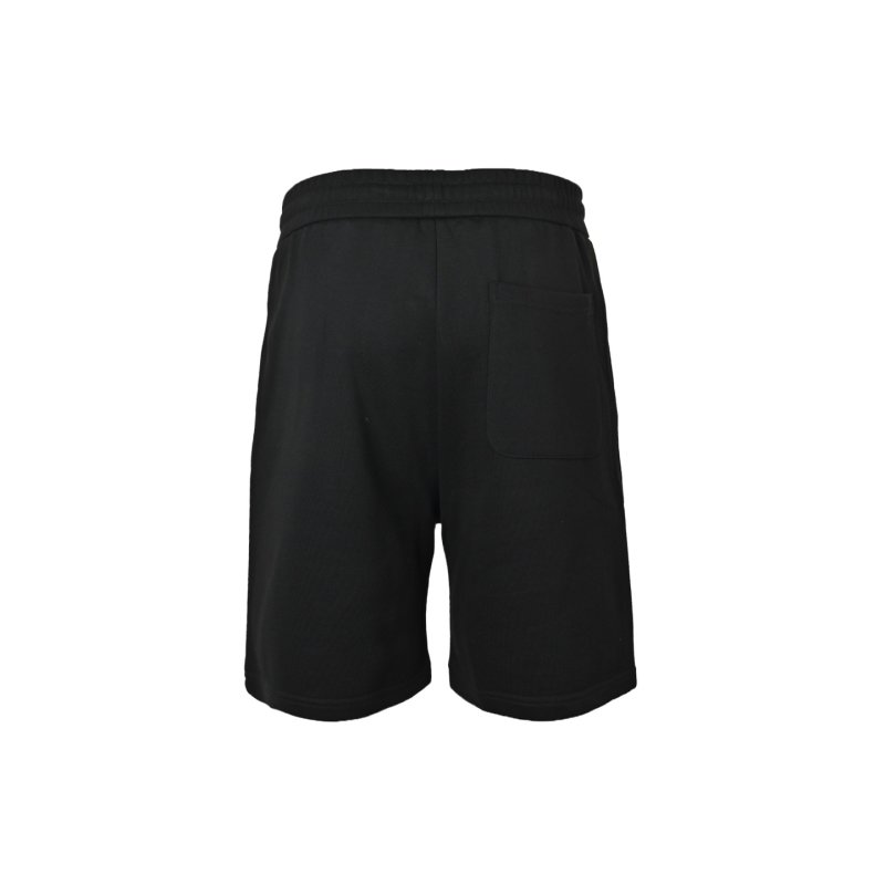 Black Embroidered Dragon Shorts with Drawstring view