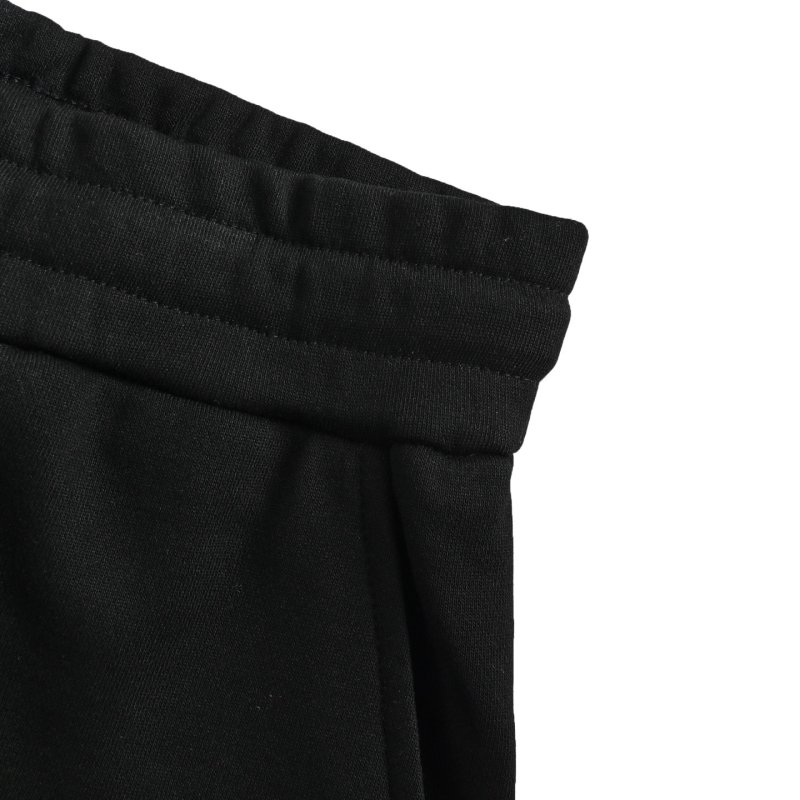 Black Embroidered Dragon Shorts with Drawstring view