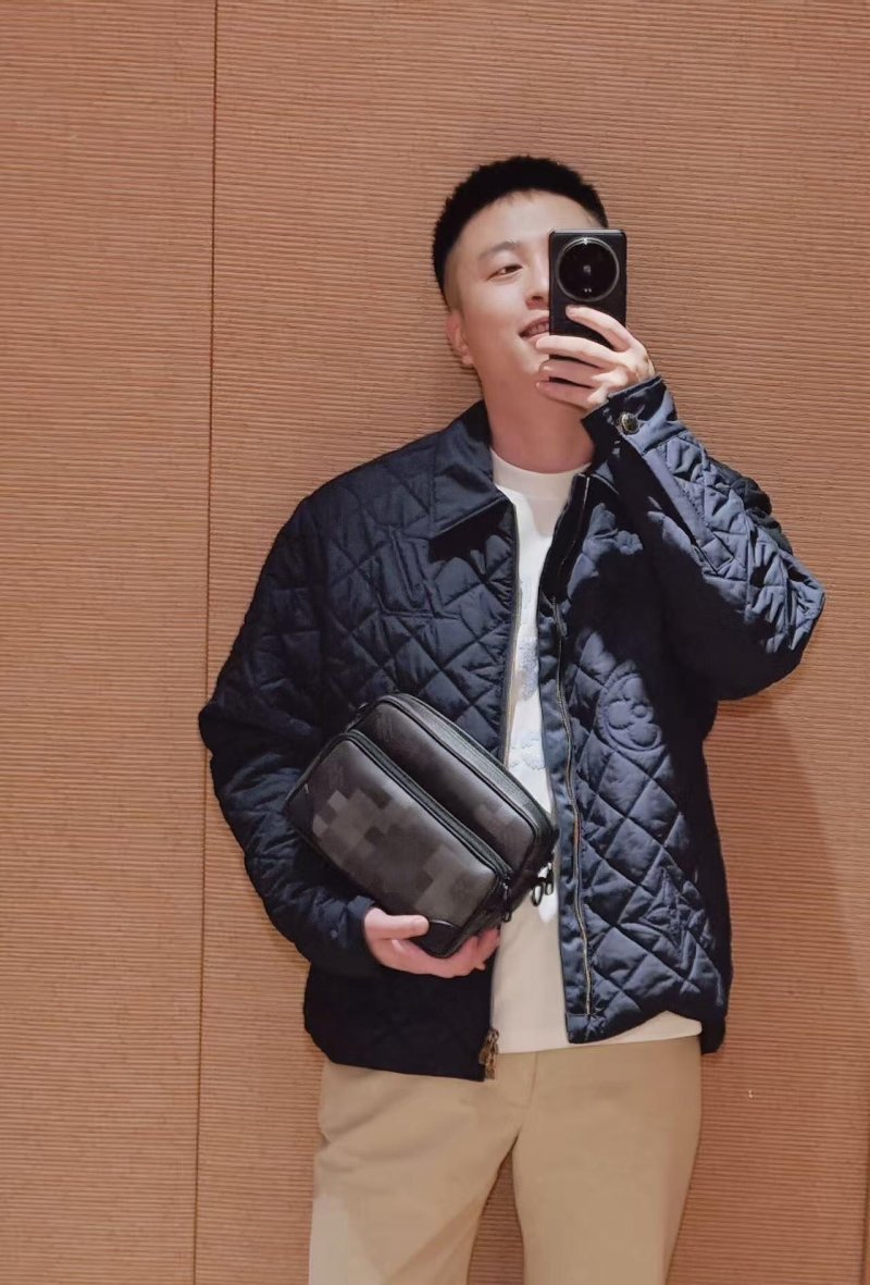 Burberry Navy Quilted Zip Jacket view