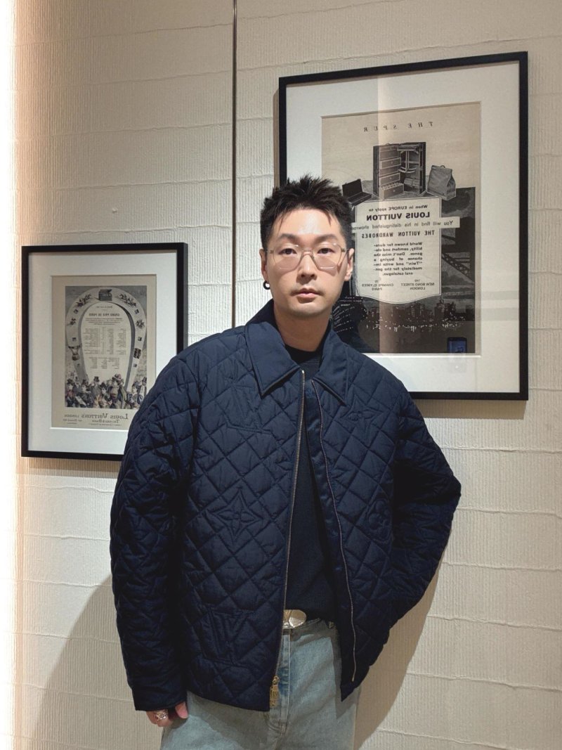Burberry Navy Quilted Zip Jacket view