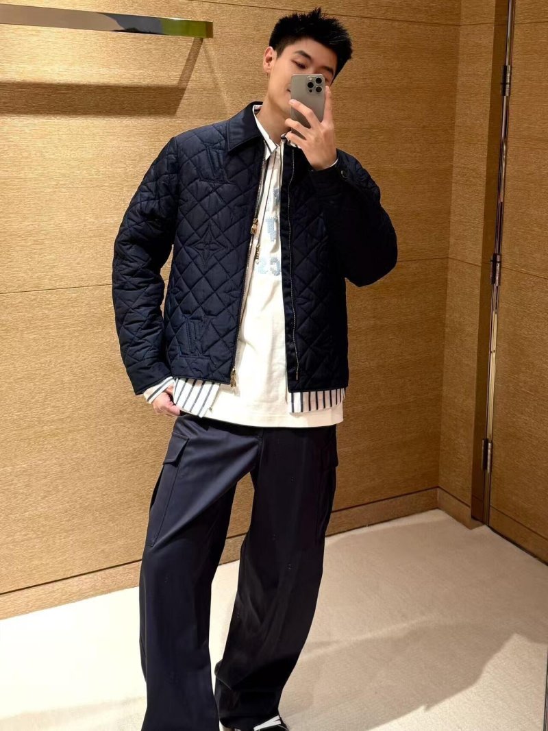 Burberry Navy Quilted Zip Jacket view