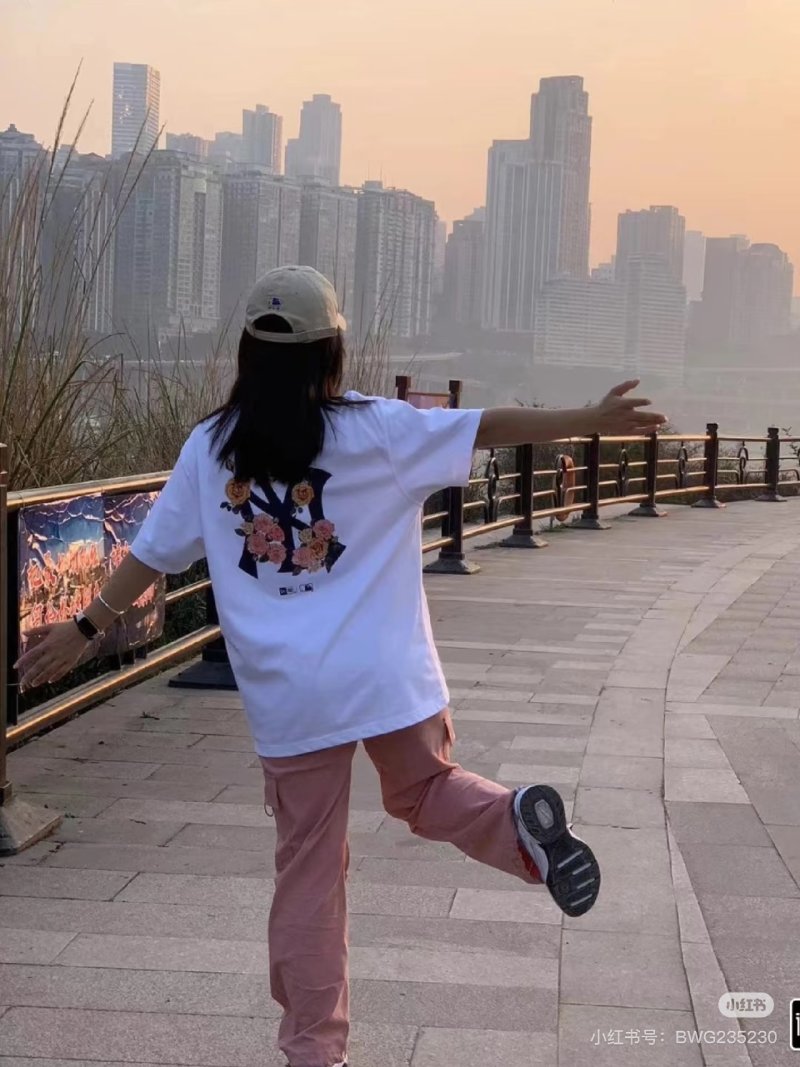 MLB Floral Back Print Oversized T-Shirt White view