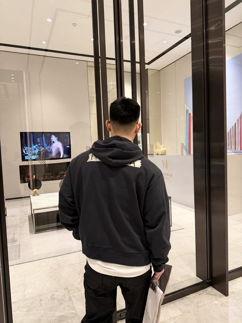 Balenciaga Black Logo Zip Hoodie view