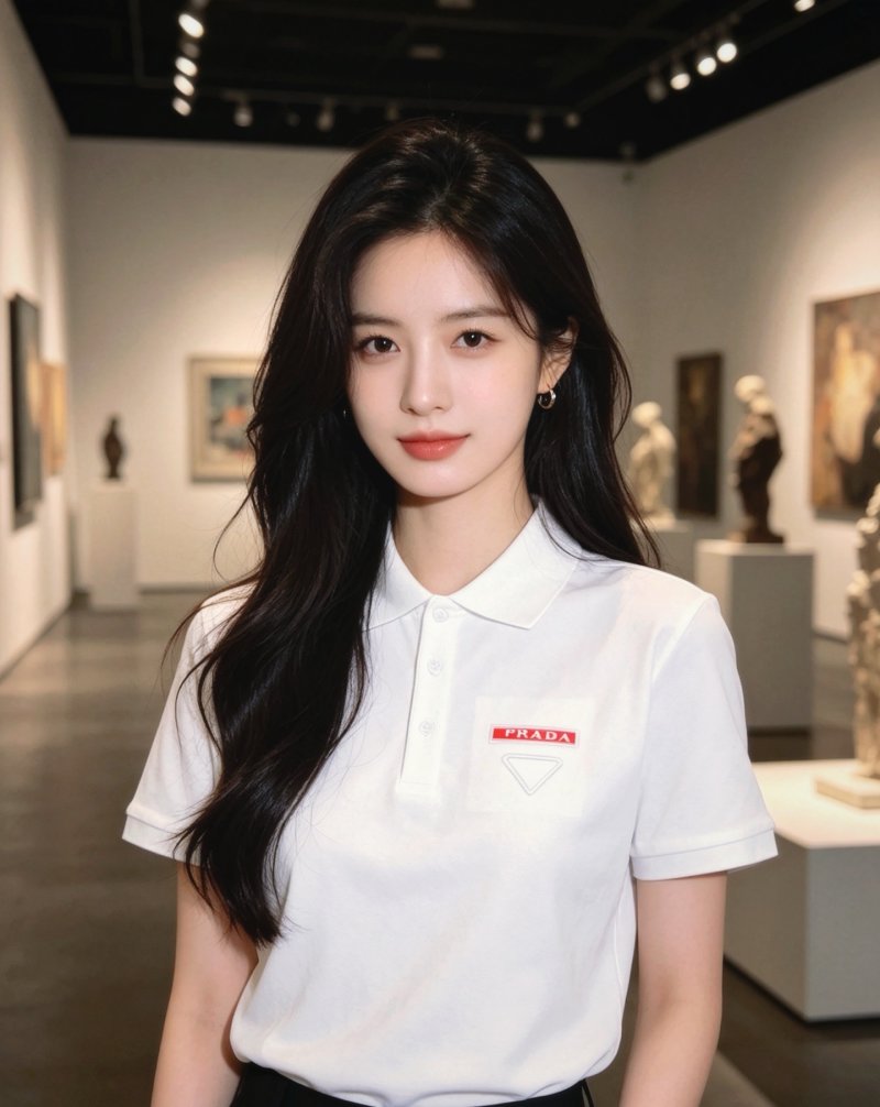 Prada Triangle Logo Polo Shirt - White view