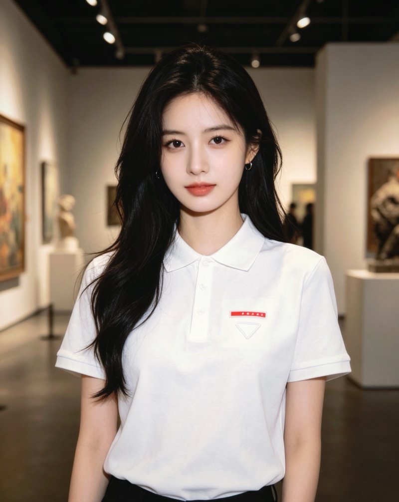 Prada Triangle Logo Polo Shirt - White view