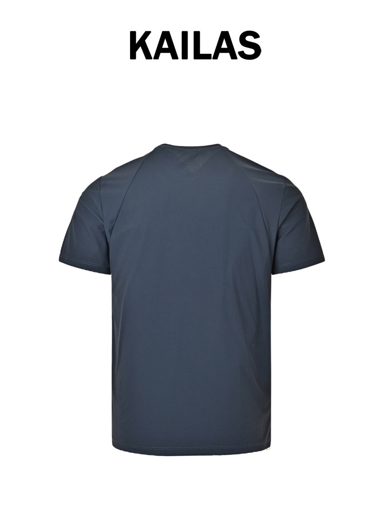 Navy Blue Minimalist Short Sleeve T-Shirt view