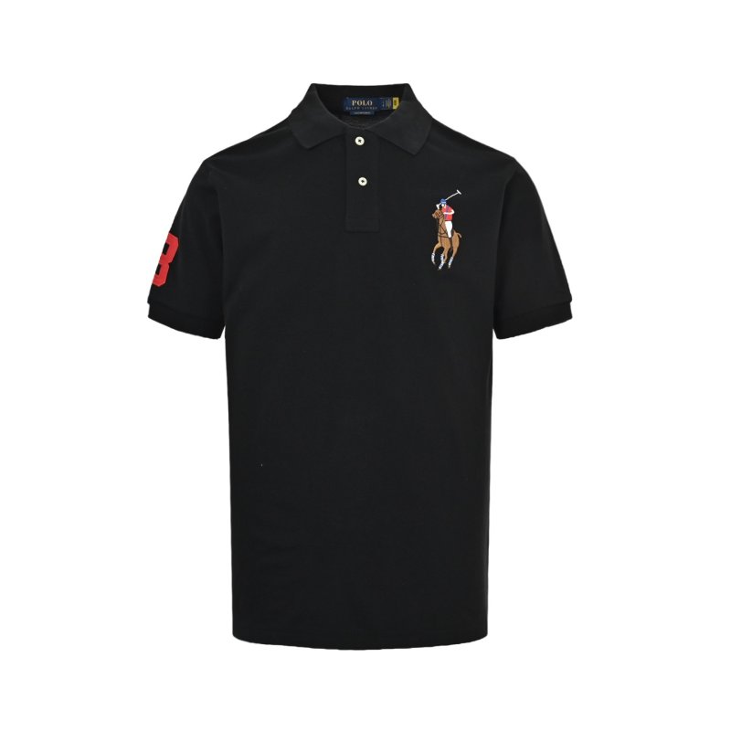 Polo Ralph Lauren Big Pony Pique Polo Shirt - Black view