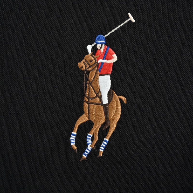 Polo Ralph Lauren Big Pony Pique Polo Shirt - Black view