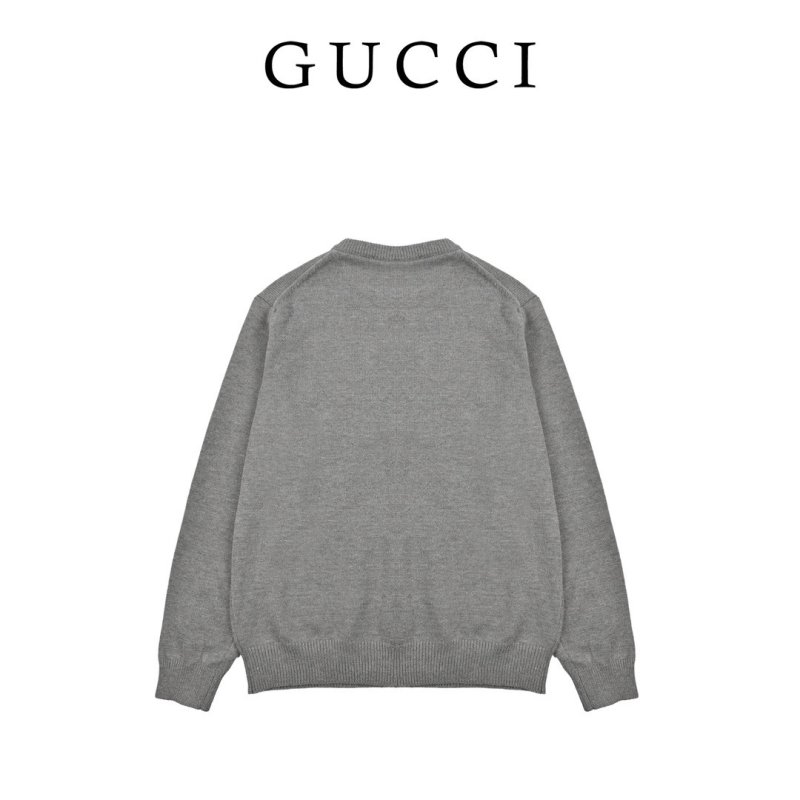 Gucci Script Logo Grey Crewneck Sweater view