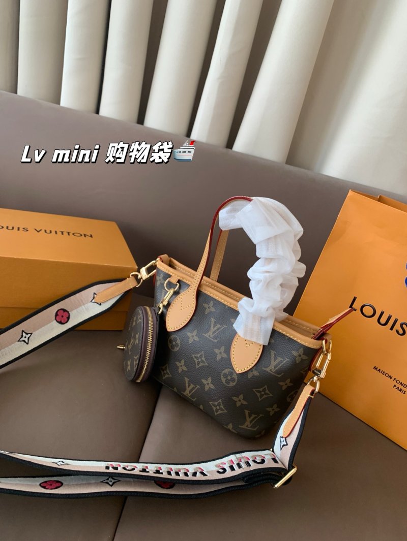 Louis Vuitton Mini Shopping Bag Monogram Canvas Tan view
