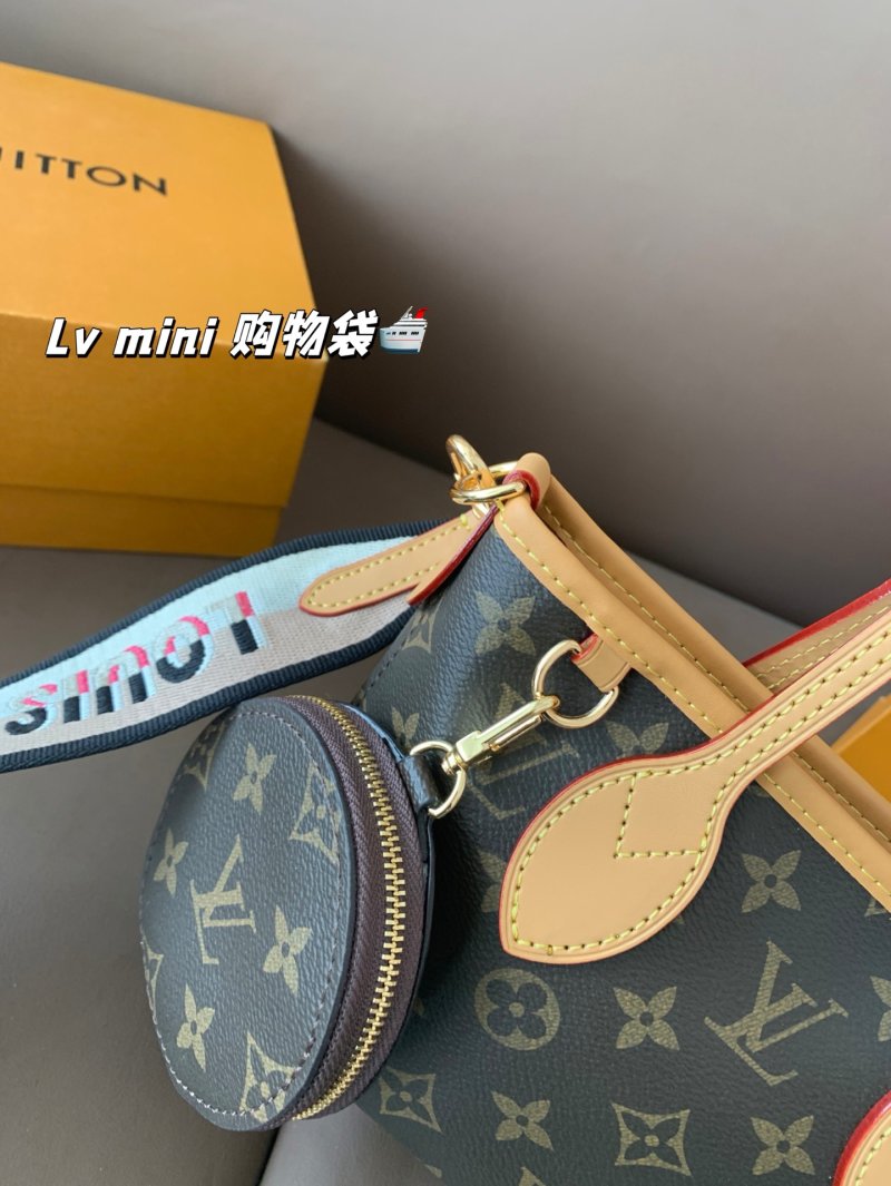 Louis Vuitton Mini Shopping Bag Monogram Canvas Tan view