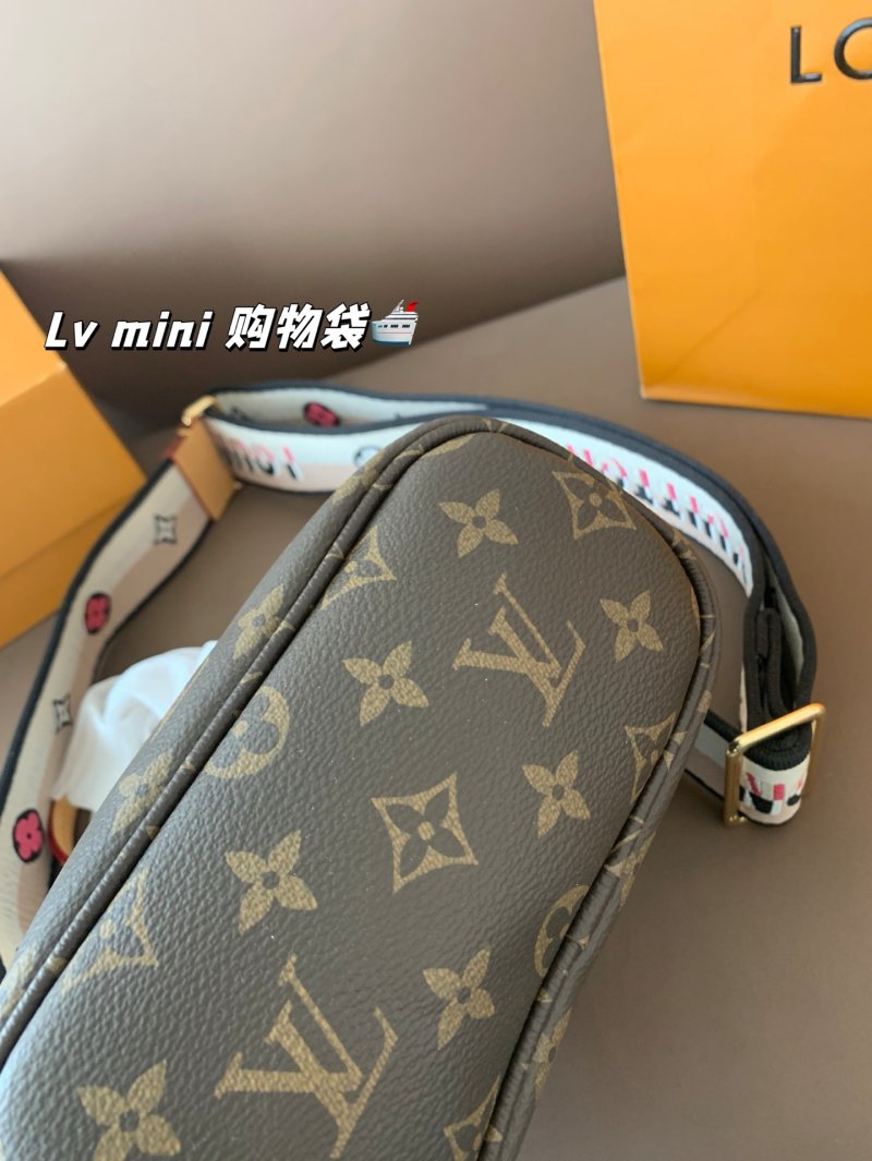 Louis Vuitton Mini Shopping Bag Monogram Canvas Tan view