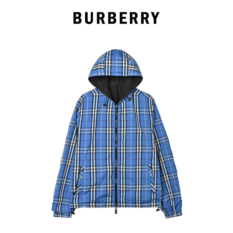 Blue Plaid Oversized Blazer Jacket with Black Lining view