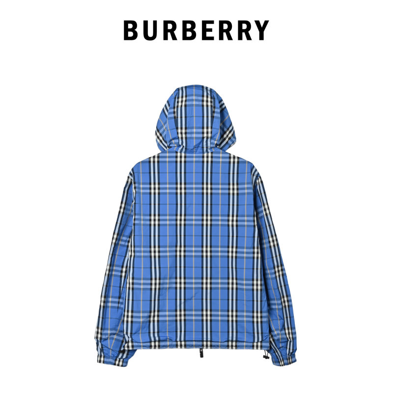 Blue Plaid Oversized Blazer Jacket with Black Lining view